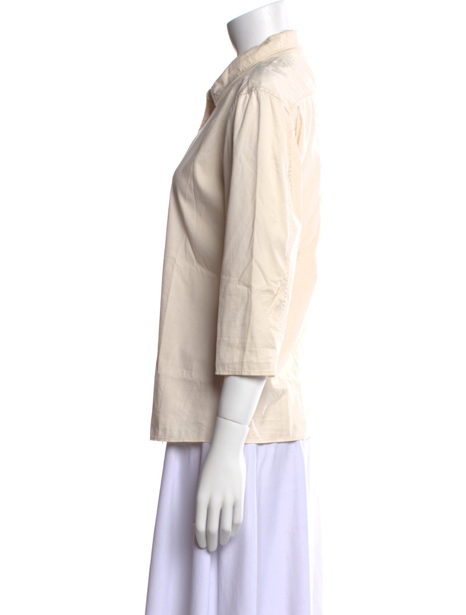 Jil Sander Three-Quarter Sleeve Button-Up Top